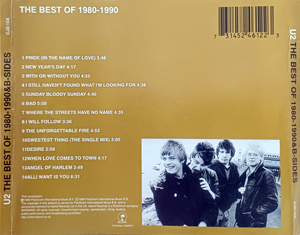 U2 The Best Of 1980-1990 & B-Sides