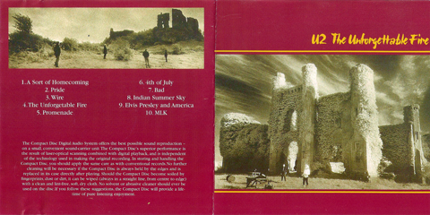 U2 the unforgettable fire