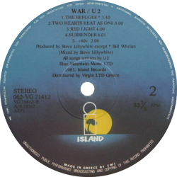 U2 war island cat vg 71412 label b