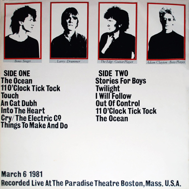 U2 2 sides live bug 101 handmade dark star