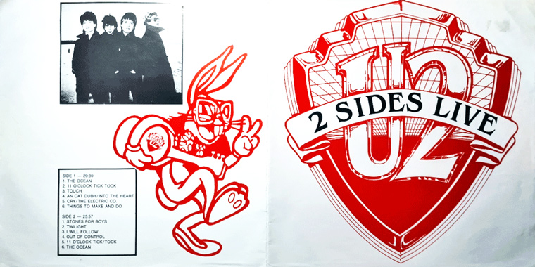 U2 2 sides live ut 10004 unic sheet