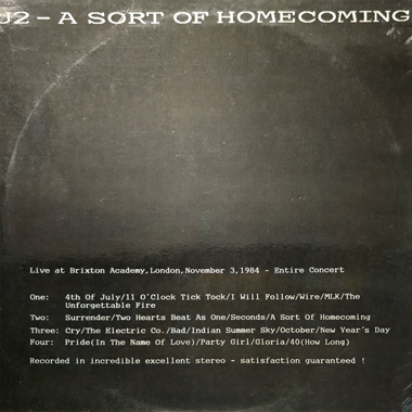 U2 a sort of homecoming gray cover