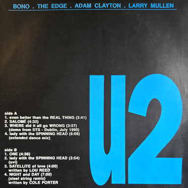U2 Bono. The Edge. Adam Clayton. Larry Mullen.