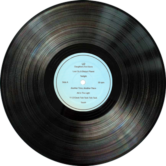 U2 daughters and sons black wax label light blue bckg