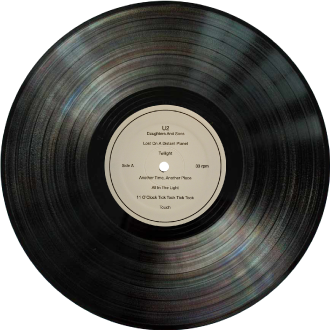 U2 daughters and sons black wax label white bckg