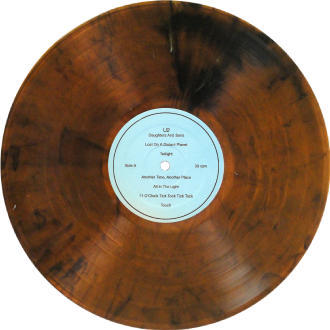 U2 daughters and sons gold wax label light blue bckg