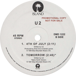 U2 drowning man 4th of july tomorrow