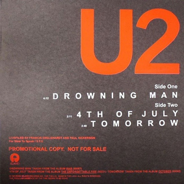 U2 drowning man 4th of july tomorrow