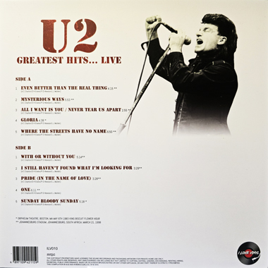 U2 Greatest Hits... Live