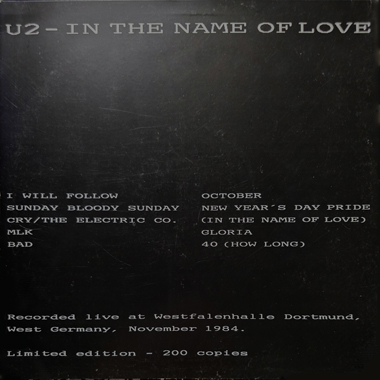 U2 in the name of love