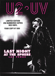 U2 last night at the sphere certificate