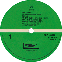 U2 live express records