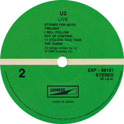 U2 live express records