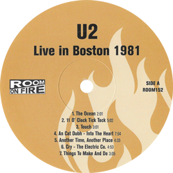 U2 live in boston 1981
