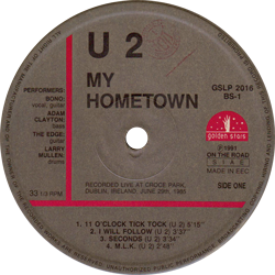 U2 my hometown golden stars