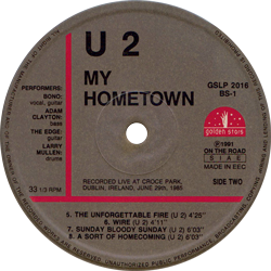 U2 my hometown golden stars