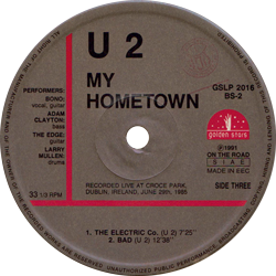 U2 my hometown golden stars
