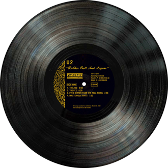 U2 rubber ball and liquor lp