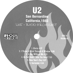 U2 san bernardino california 1983 bw