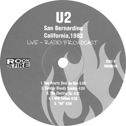 U2 san bernardino california 1983 bw