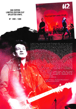 U2 stay till your heart breaks through cardboard flyer
