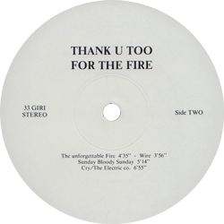 U2 thank u too for the fire