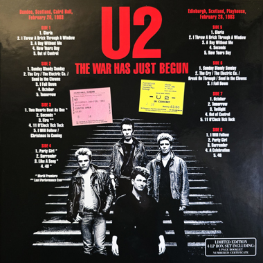 U2 the war has just begun