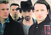 U2 milan postcard